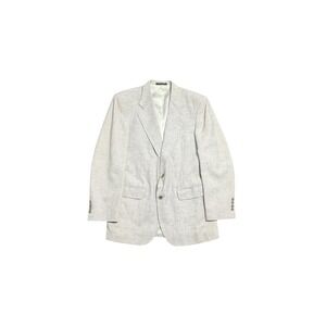 Robert Alan Blazer Mens 38R Beige Linen Two Button Sport Coat Jacket Summer